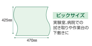 キムワイプ L-100 ペーパー(紙)の大きさ