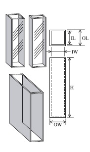 石英セル　標準(2面透明）　T-1-ES-1