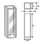 石英セル　標準(曲底2面透明）　T-5-ES-10