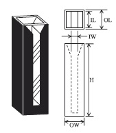 セミマイクロブラックセル(2面透明)　T-9M-ES-10