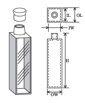 石英セル　キャップ付標準(2面透明）　T-11-ES-1