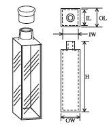 石英セル　キャップ付蛍光(全面透明）　T-13-ES-10