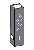 サブマイクロブラックセル(3面透明)　T-703M-ES-10.10A