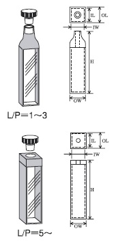 石英セル　テフロン栓付標準(2面透明）　T-21-ES-1