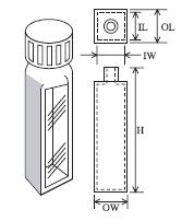 石英セル　スクリューキャップ付標準(2面透明）　T-41-ES-10