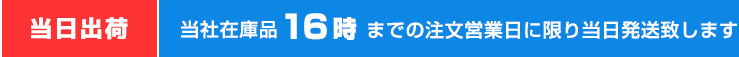 当日出荷 当社在庫品16時までの注文営業日に限り当日発送致します